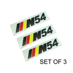 N54 BLACK W GERMAN COLORS DECAL ( SET OF 3 )